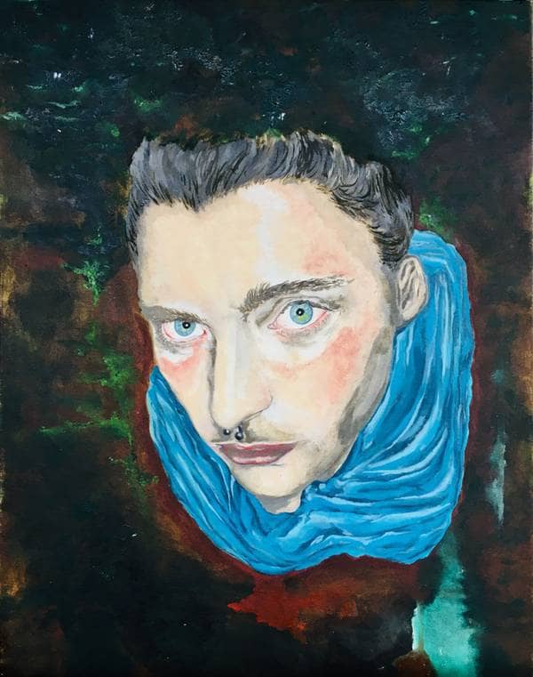 "A Face", oil on canvas, 60×35 cm, 2012.