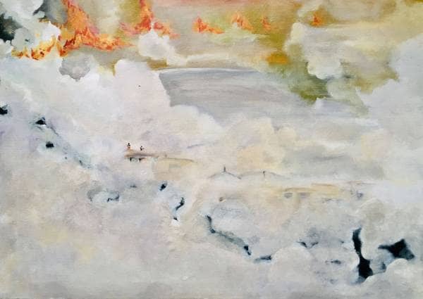 "A Fire", oil on canvas, 50×70 cm, 2007.