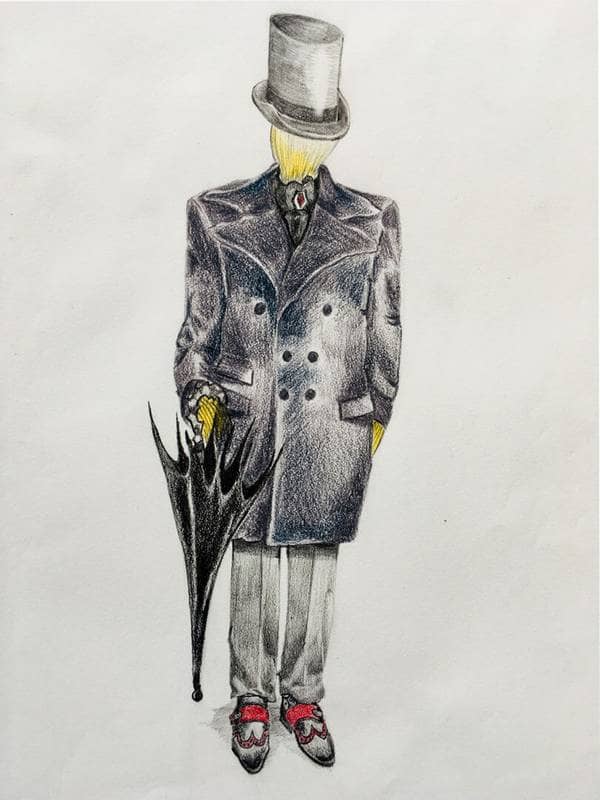 "Mr. Melancholy", pencil on paper, 2018. A shifty and dreadful figure that everybody, more or less, knows pretty well.