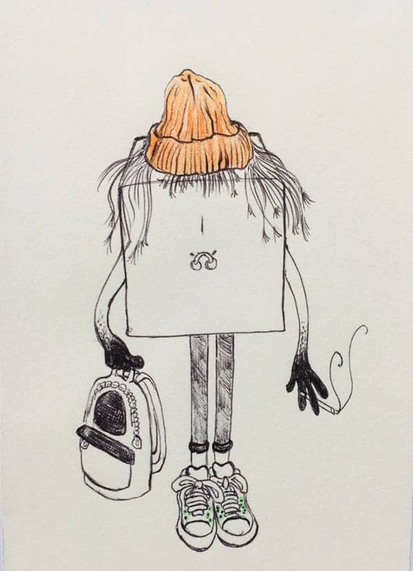 "The New Hipster", pen and pencil on paper, 2018.