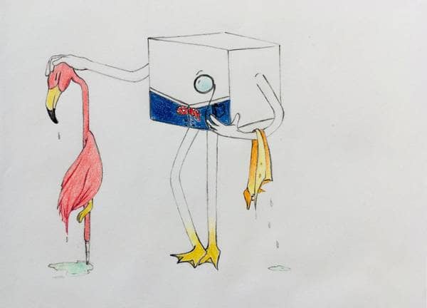 "What's Fashionable Today", pencil on paper, 2018.