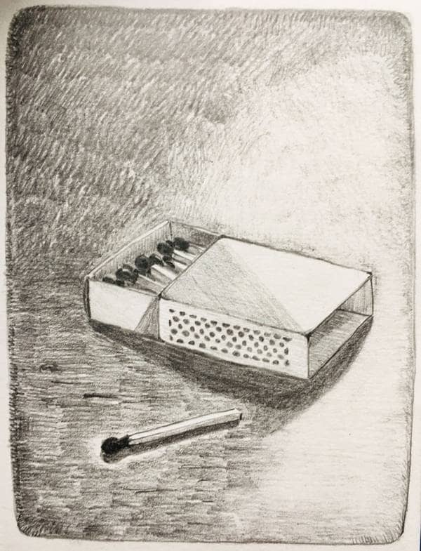 "Popsicle Cherry & Sillybean. A Place To Sleep", pencil on paper, 2019.
