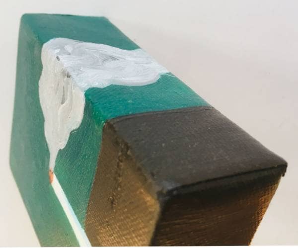 "Smoking", oil on canvas, 10×7,5 cm, 2010-11.